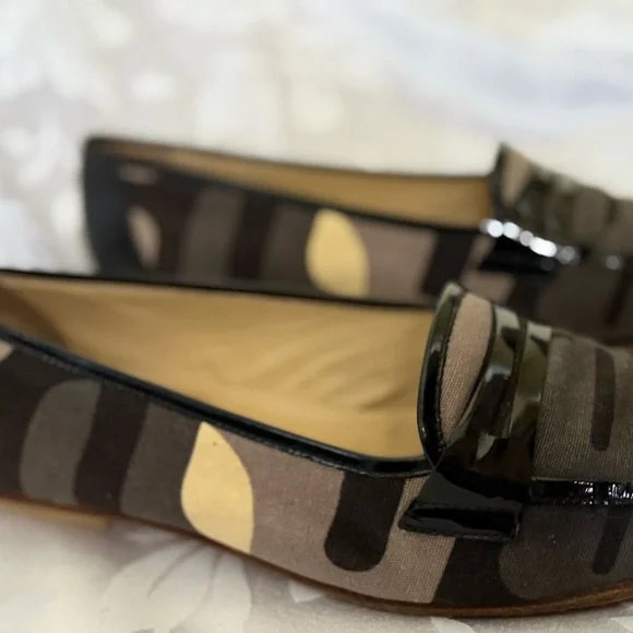 Vintage RARE Y2K Sergio Rossi Colorblock Printed Loafers - Picture 4 of 6